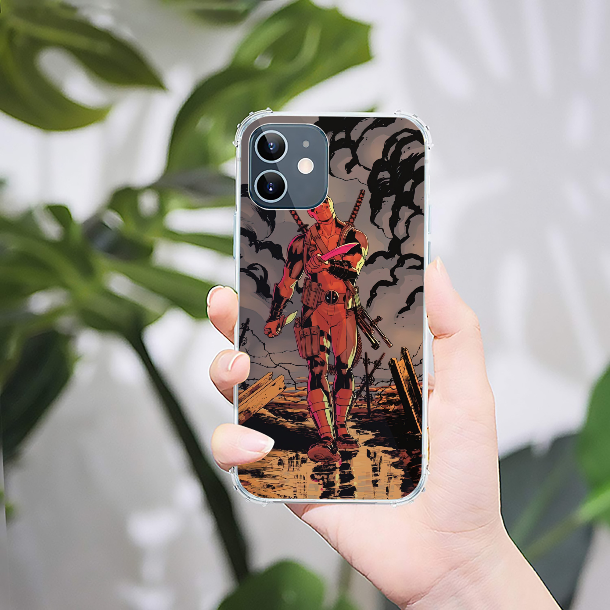 （画像用） Deadpool デッドプール 【iPhone 12シリーズ対応】透明スマホケース（クリアソフトケース）
